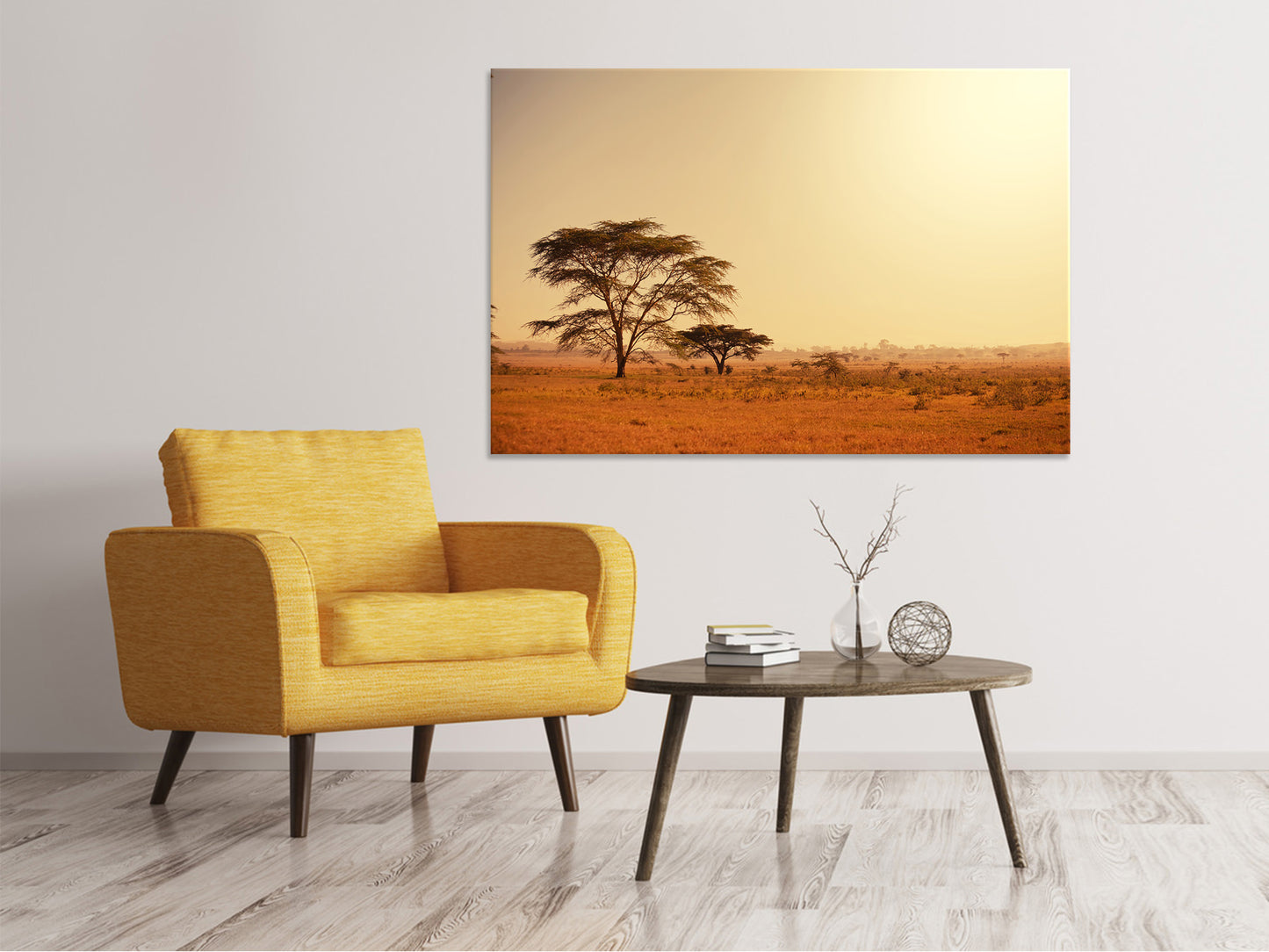 Leinwandbild Weideland in Kenia
