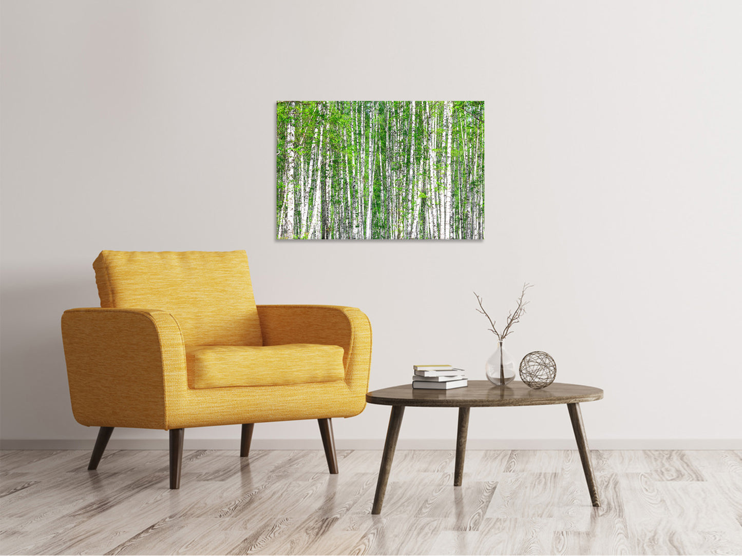 Leinwandbild Der Birkenwald