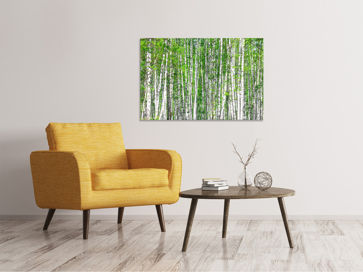 Leinwandbild Der Birkenwald