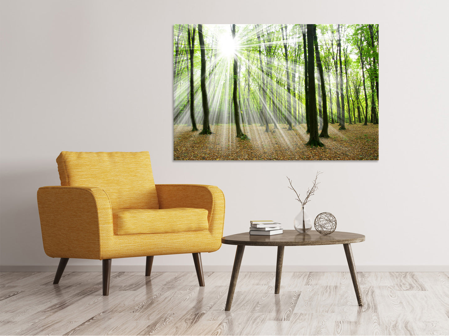 Leinwandbild Magisches Licht in den Bäumen