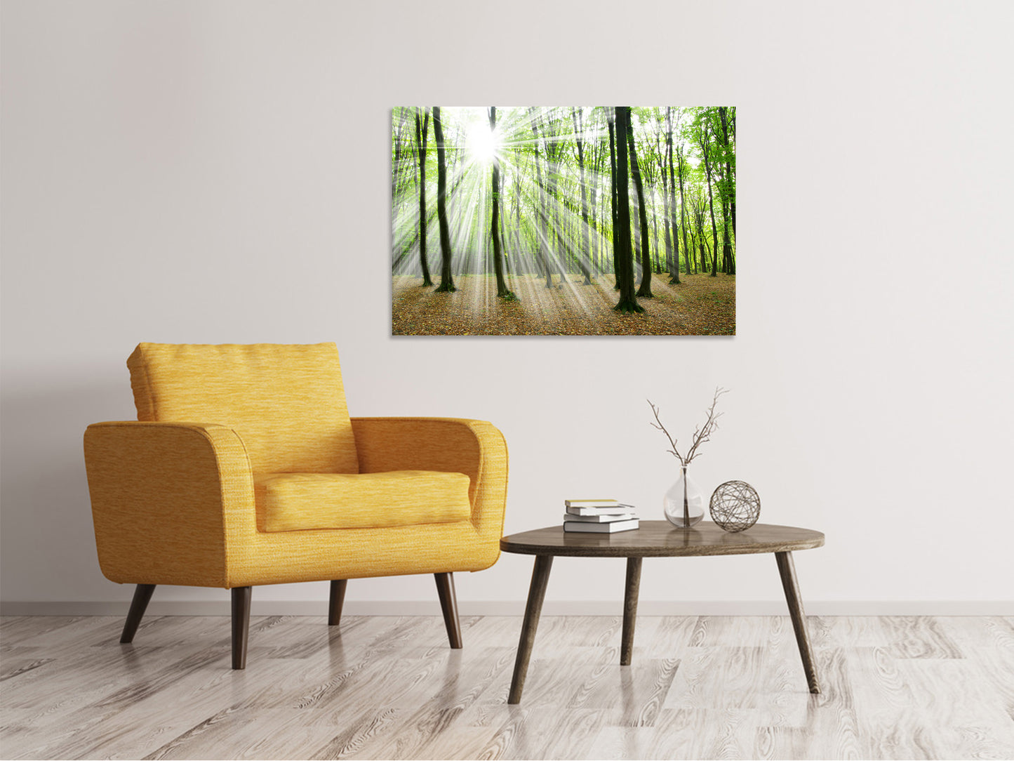 Leinwandbild Magisches Licht in den Bäumen