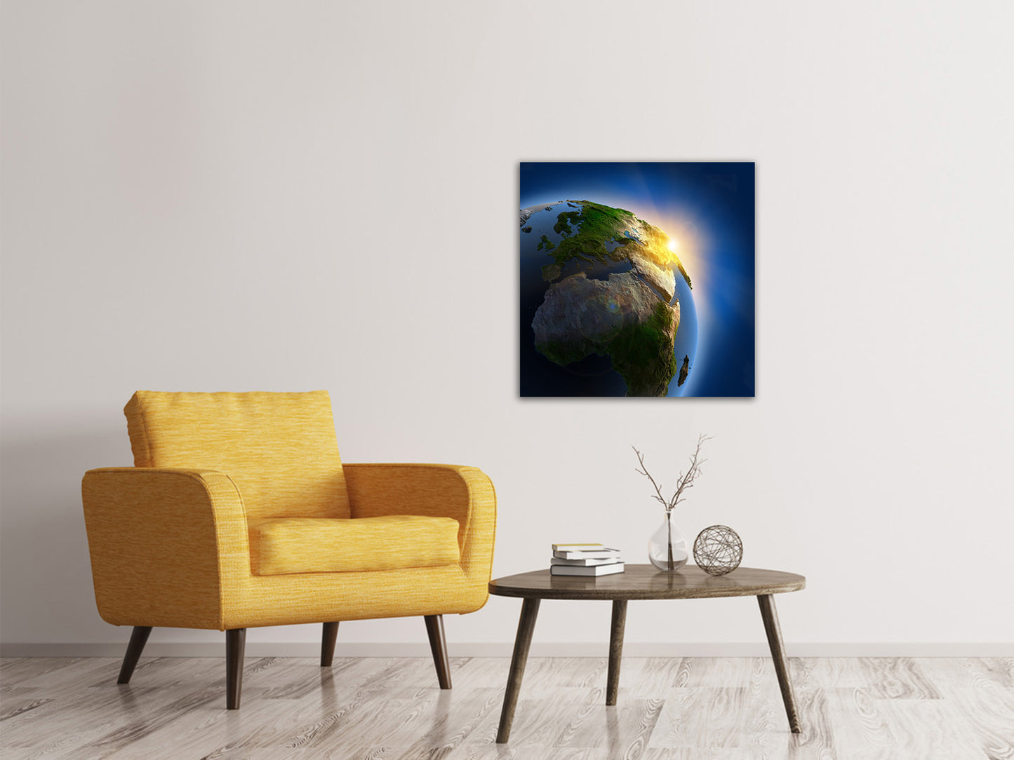 Leinwandbild Sonne und Erde