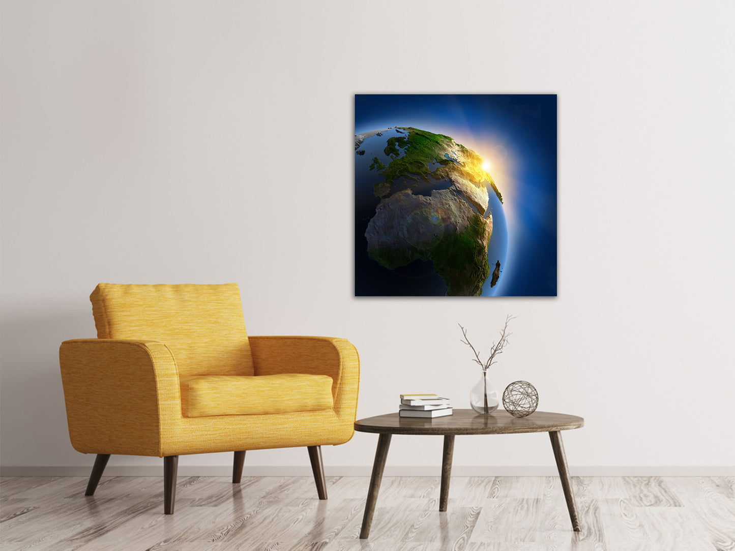 Leinwandbild Sonne und Erde