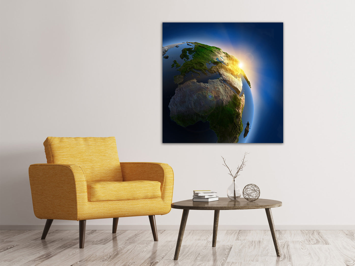 Leinwandbild Sonne und Erde