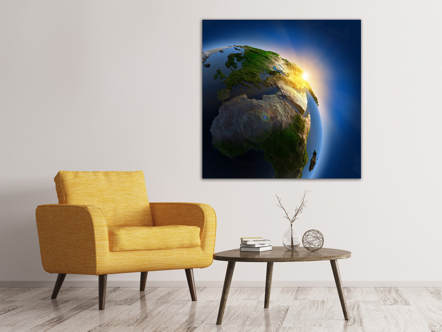 Leinwandbild Sonne und Erde