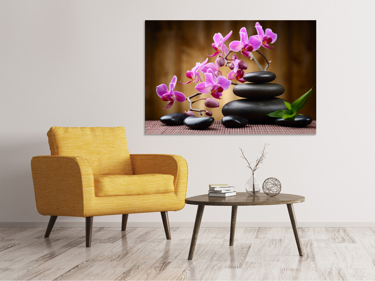 Leinwandbild Wellness-Steine