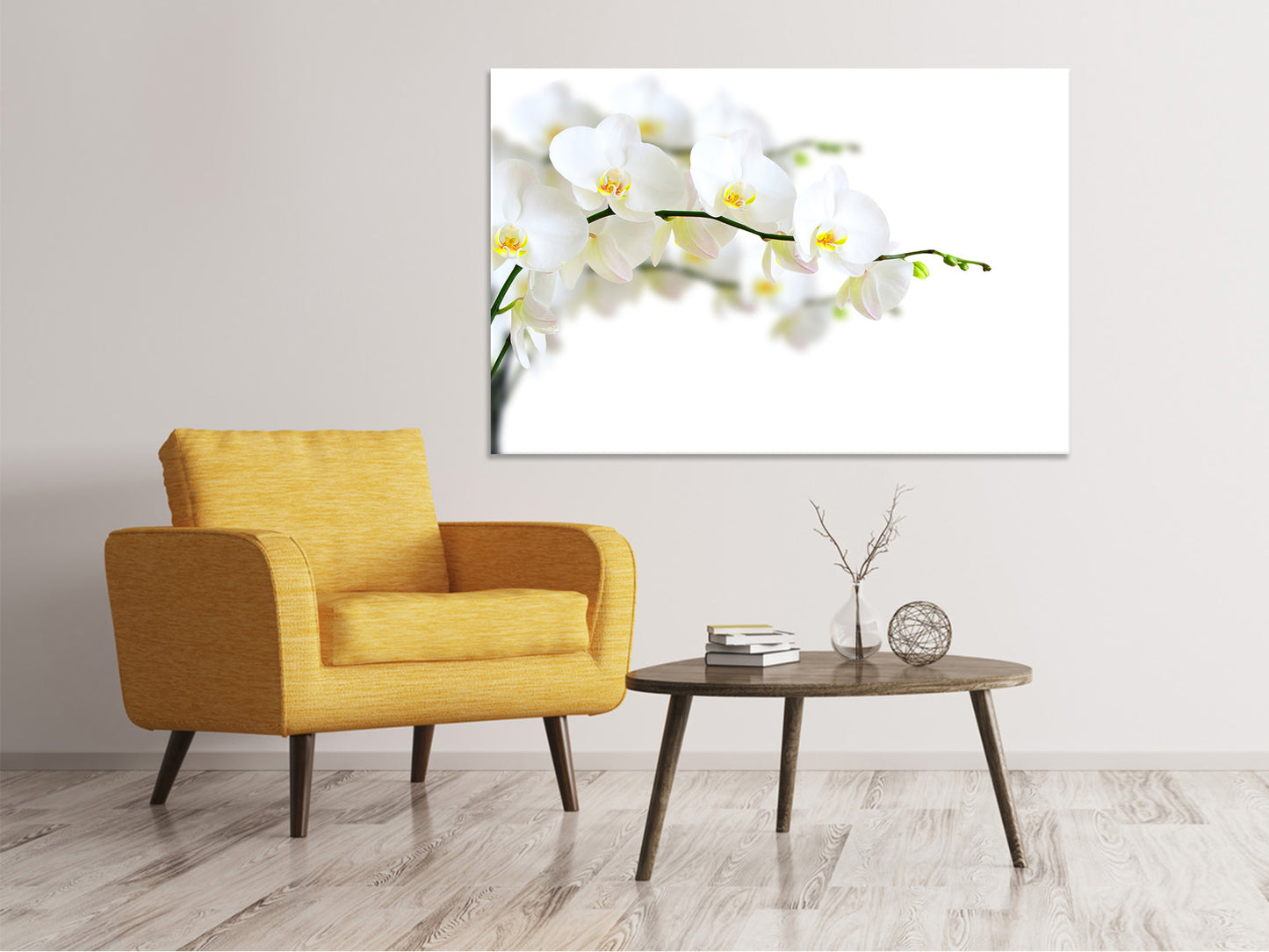 Leinwandbild Weisse Orchideen