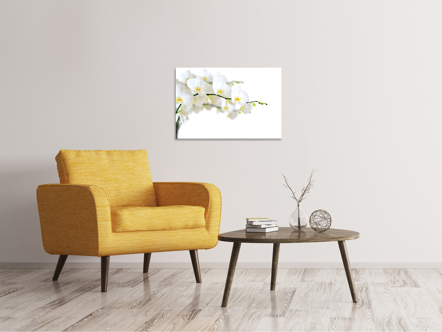 Leinwandbild Weisse Orchideen