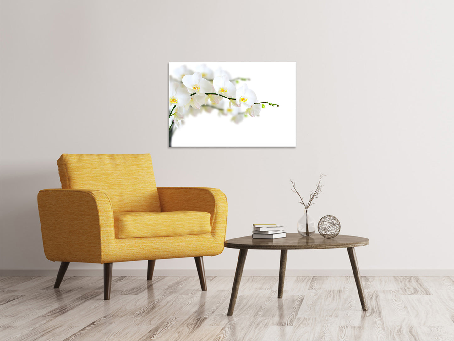 Leinwandbild Weisse Orchideen