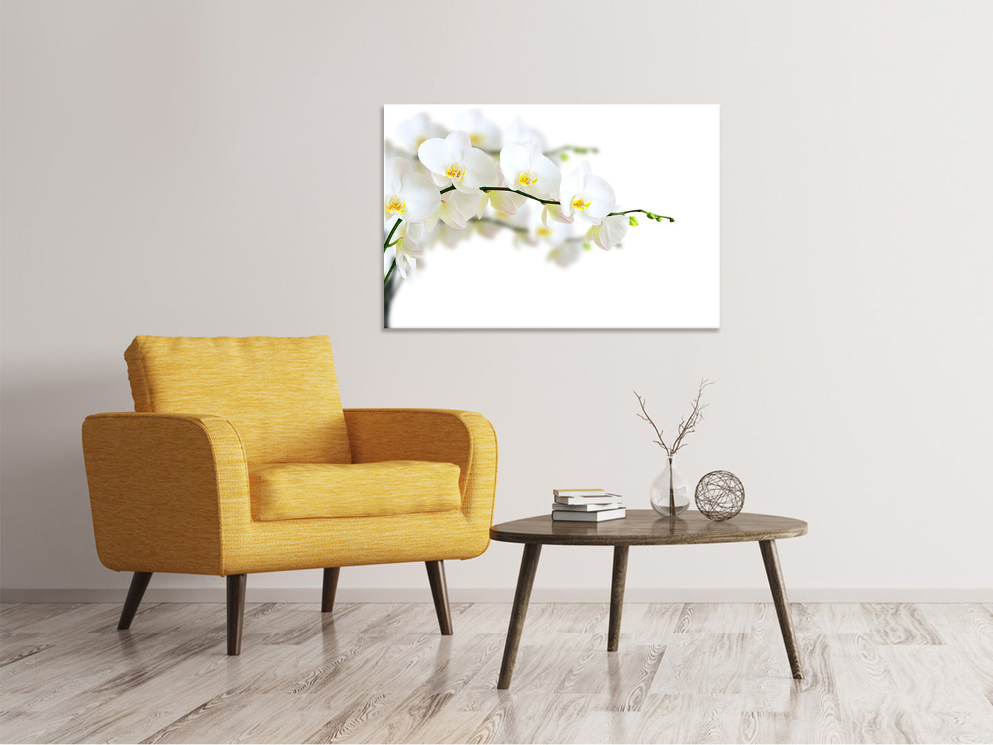 Leinwandbild Weisse Orchideen