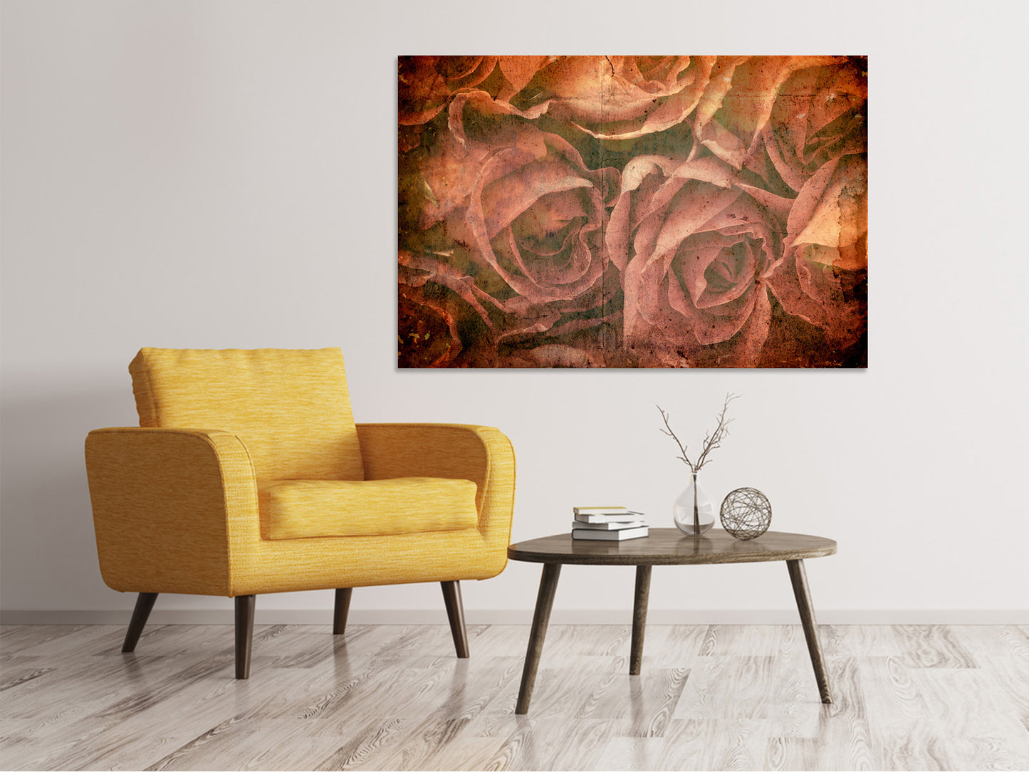 Leinwandbild Rosenbukett