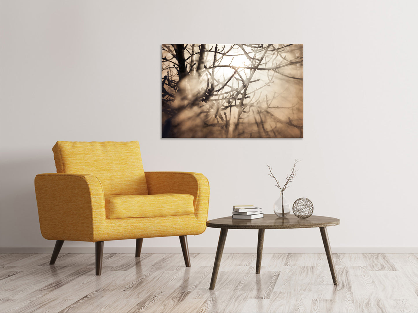 Leinwandbild Äste im Schleierlicht