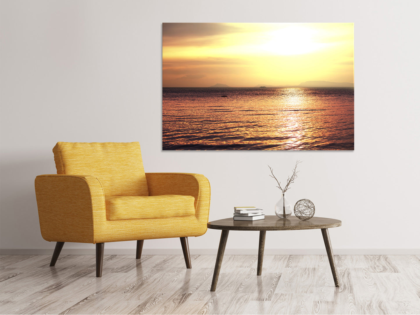 Leinwandbild Sonnenuntergang an der See