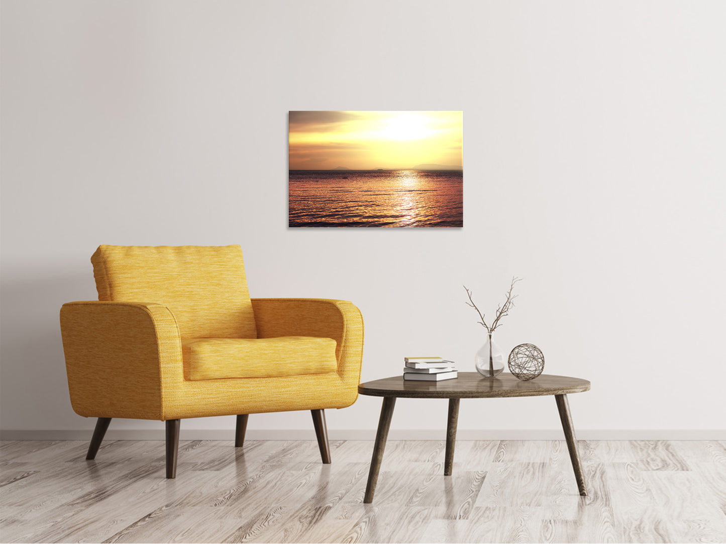 Leinwandbild Sonnenuntergang an der See