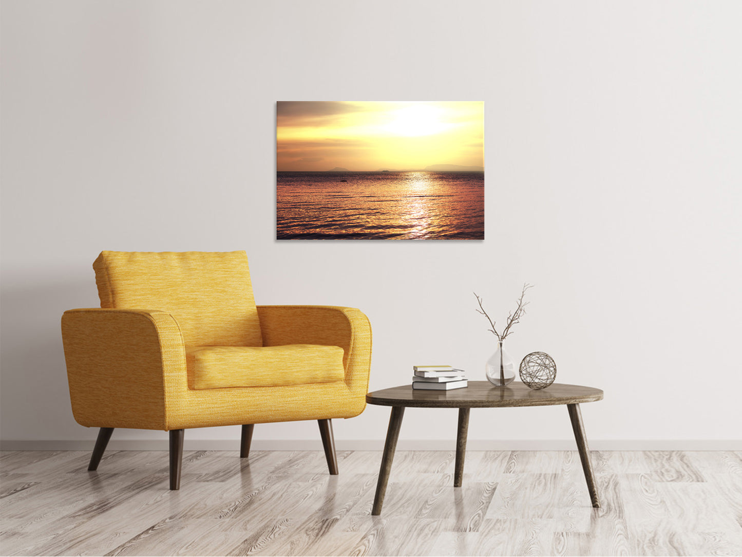 Leinwandbild Sonnenuntergang an der See