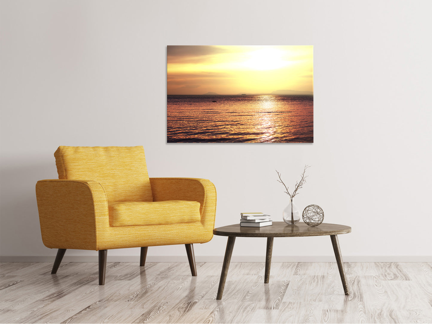 Leinwandbild Sonnenuntergang an der See