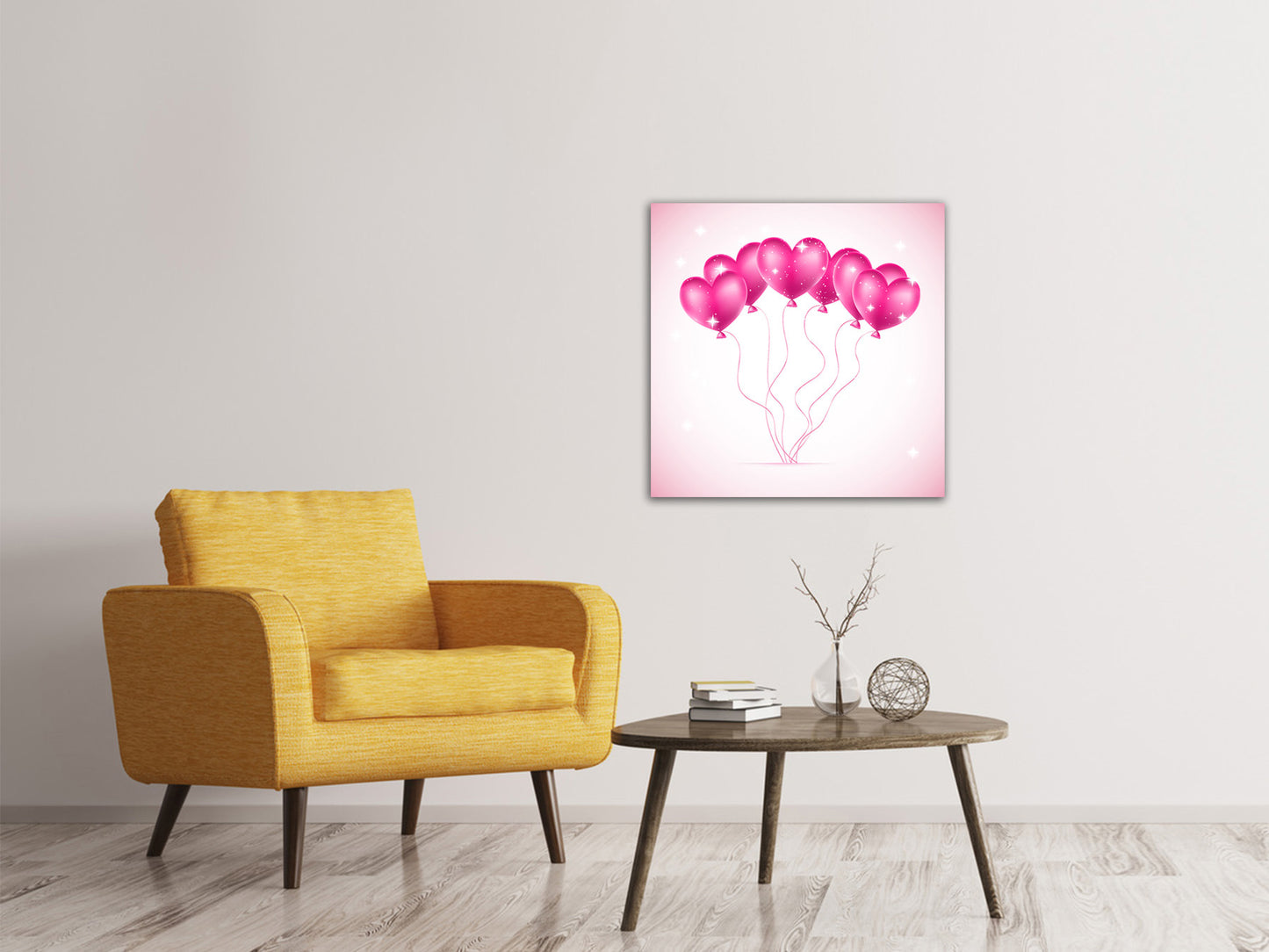 Leinwandbild Herzballons