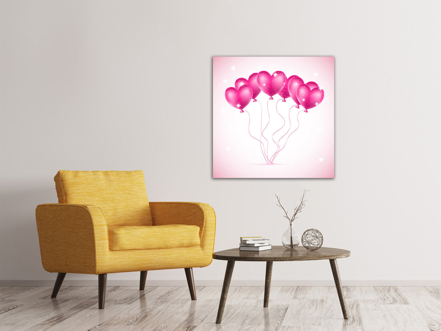 Leinwandbild Herzballons