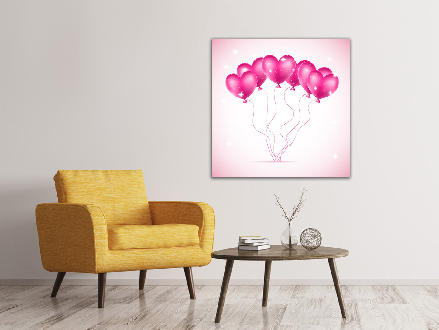 Leinwandbild Herzballons