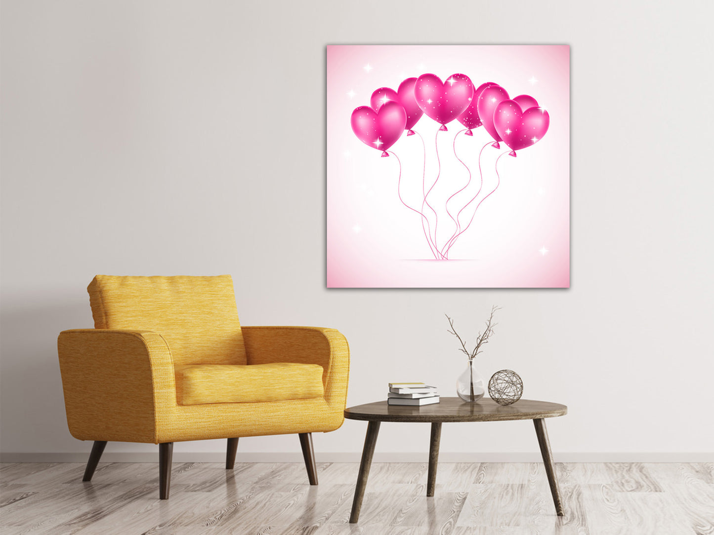 Leinwandbild Herzballons