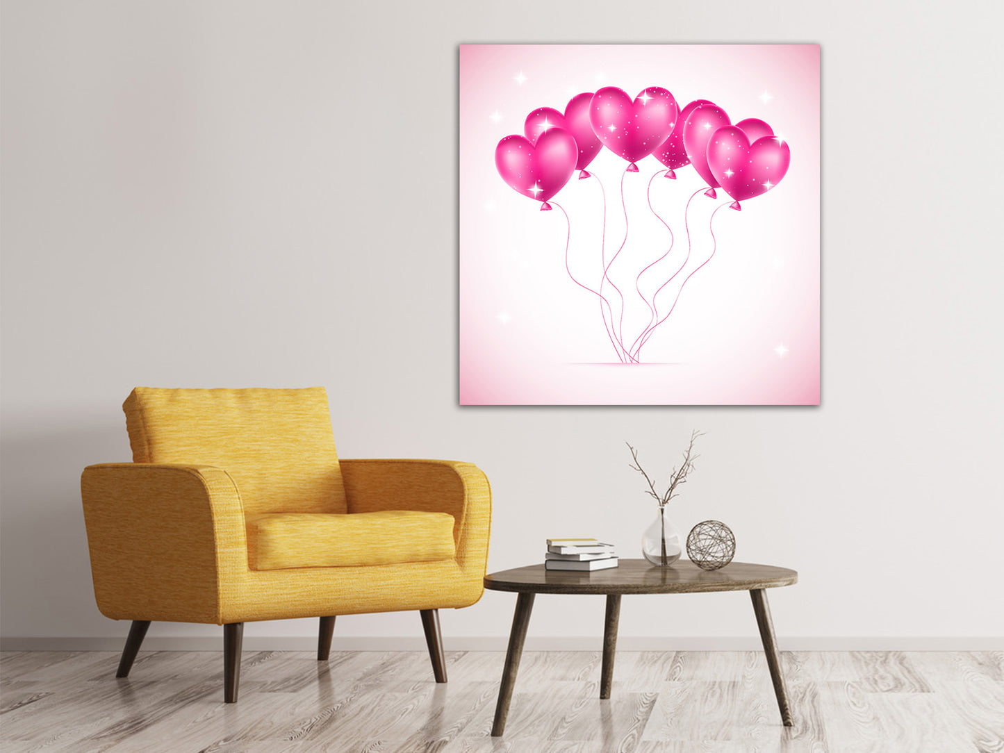 Leinwandbild Herzballons