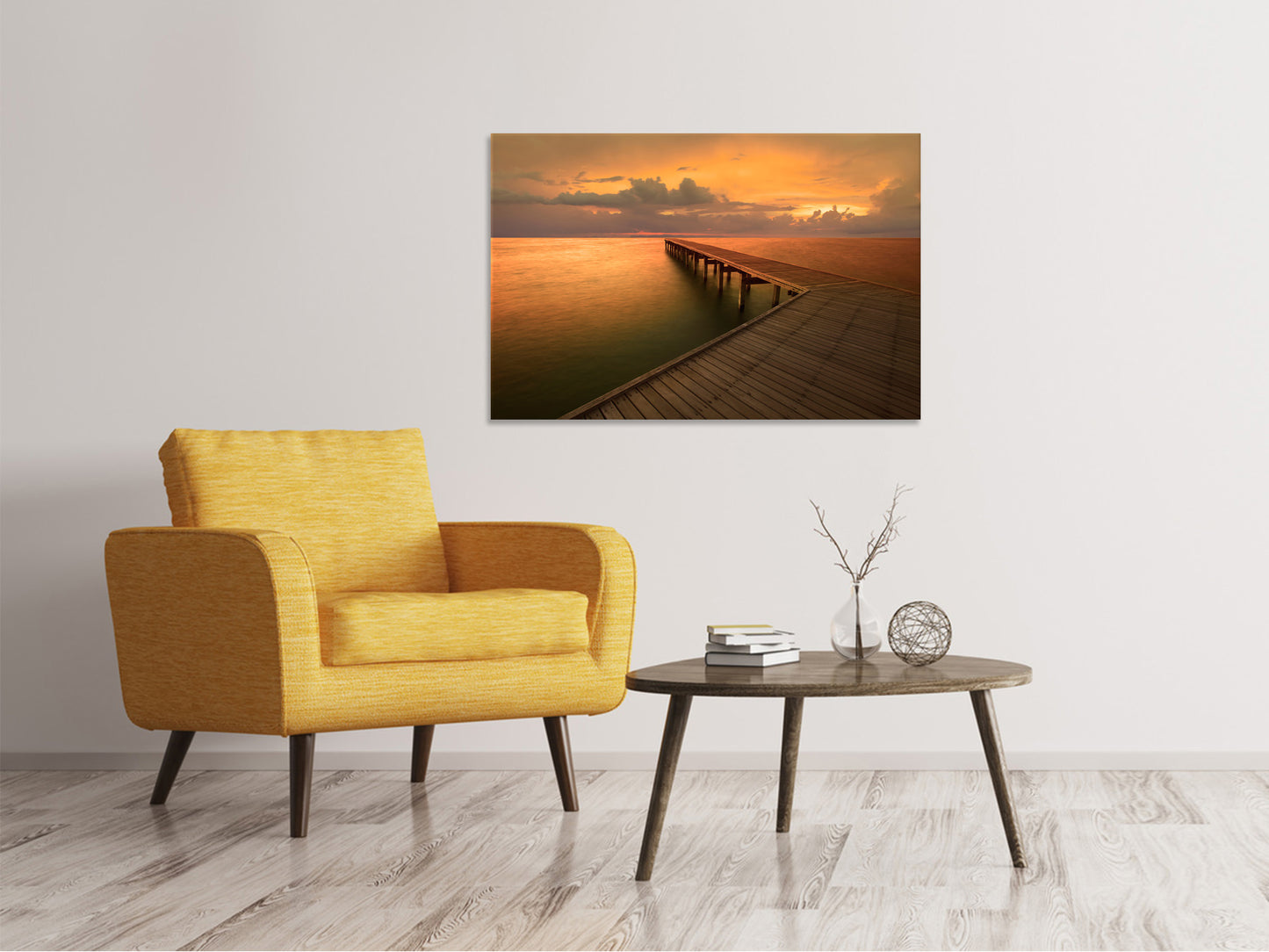 Leinwandbild Der Steg am Meer