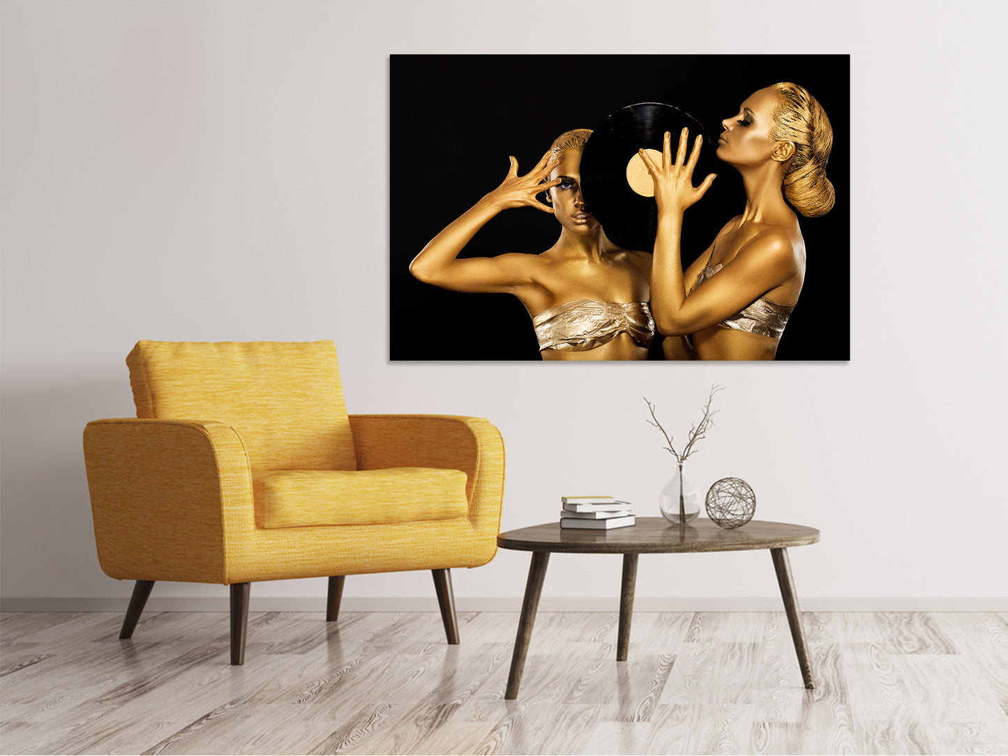 Leinwandbild Gold-DJ`s