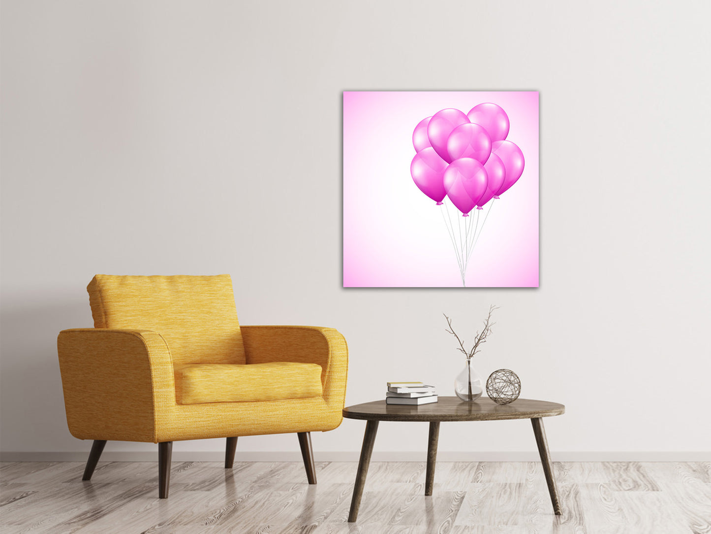 Leinwandbild Rosarote Luftballons