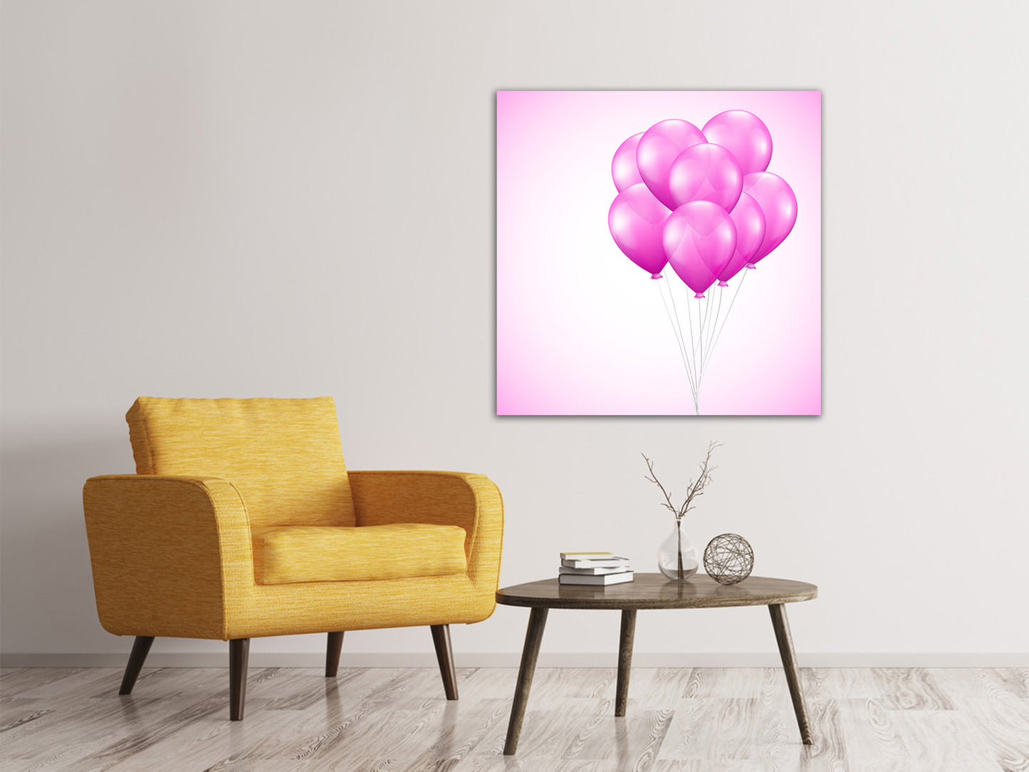 Leinwandbild Rosarote Luftballons