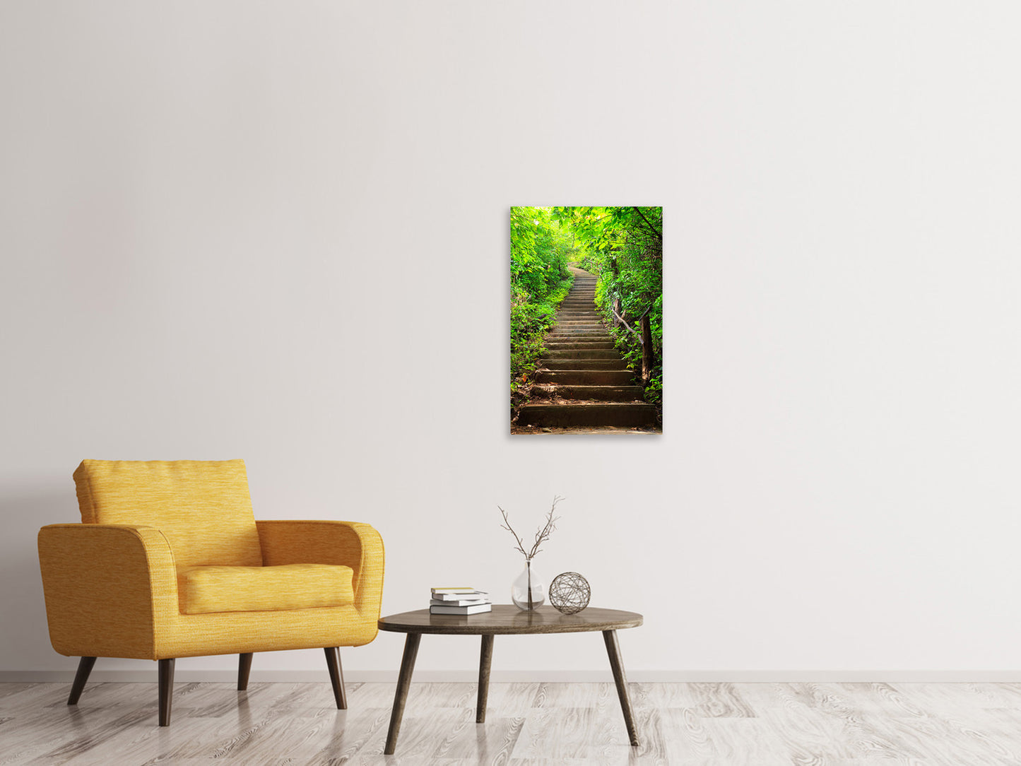 Leinwandbild Waldtreppe