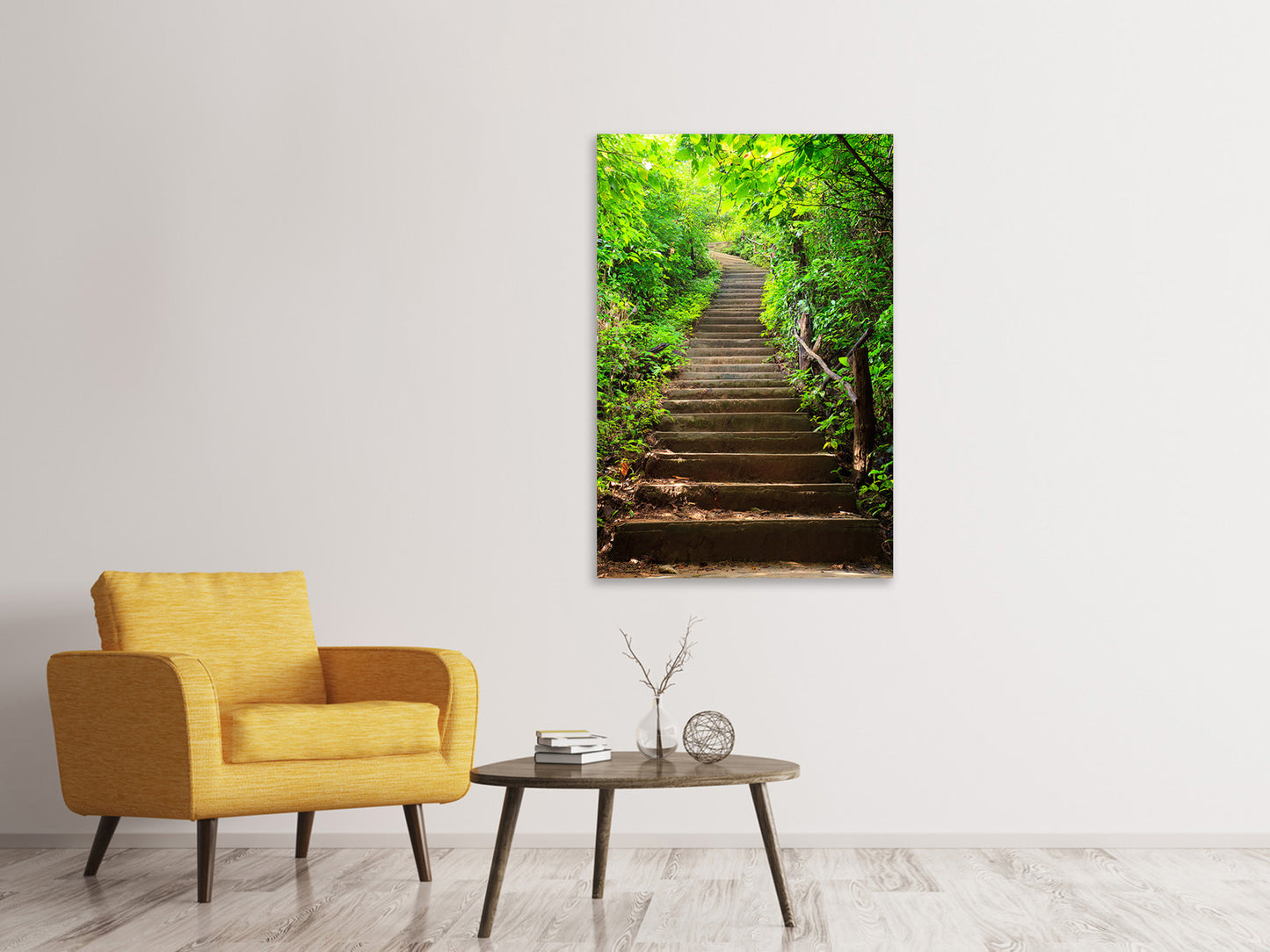 Leinwandbild Waldtreppe