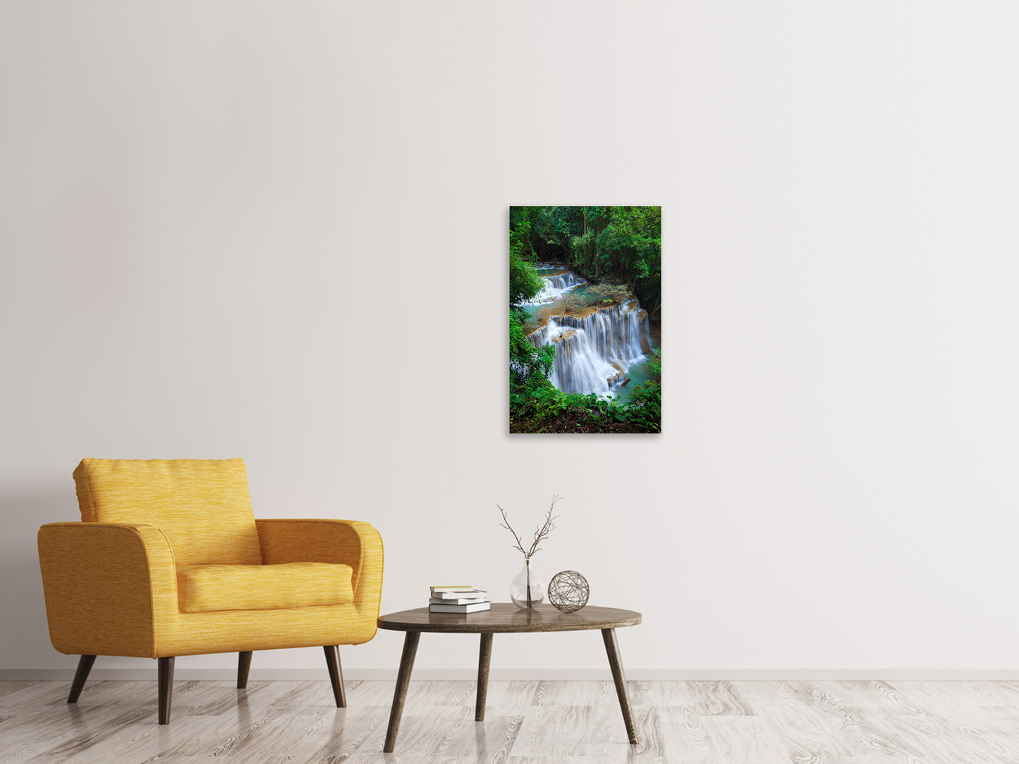 Leinwandbild Deep Forest Waterfall