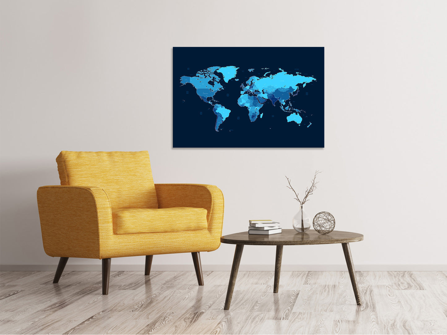 Leinwandbild Weltkarte