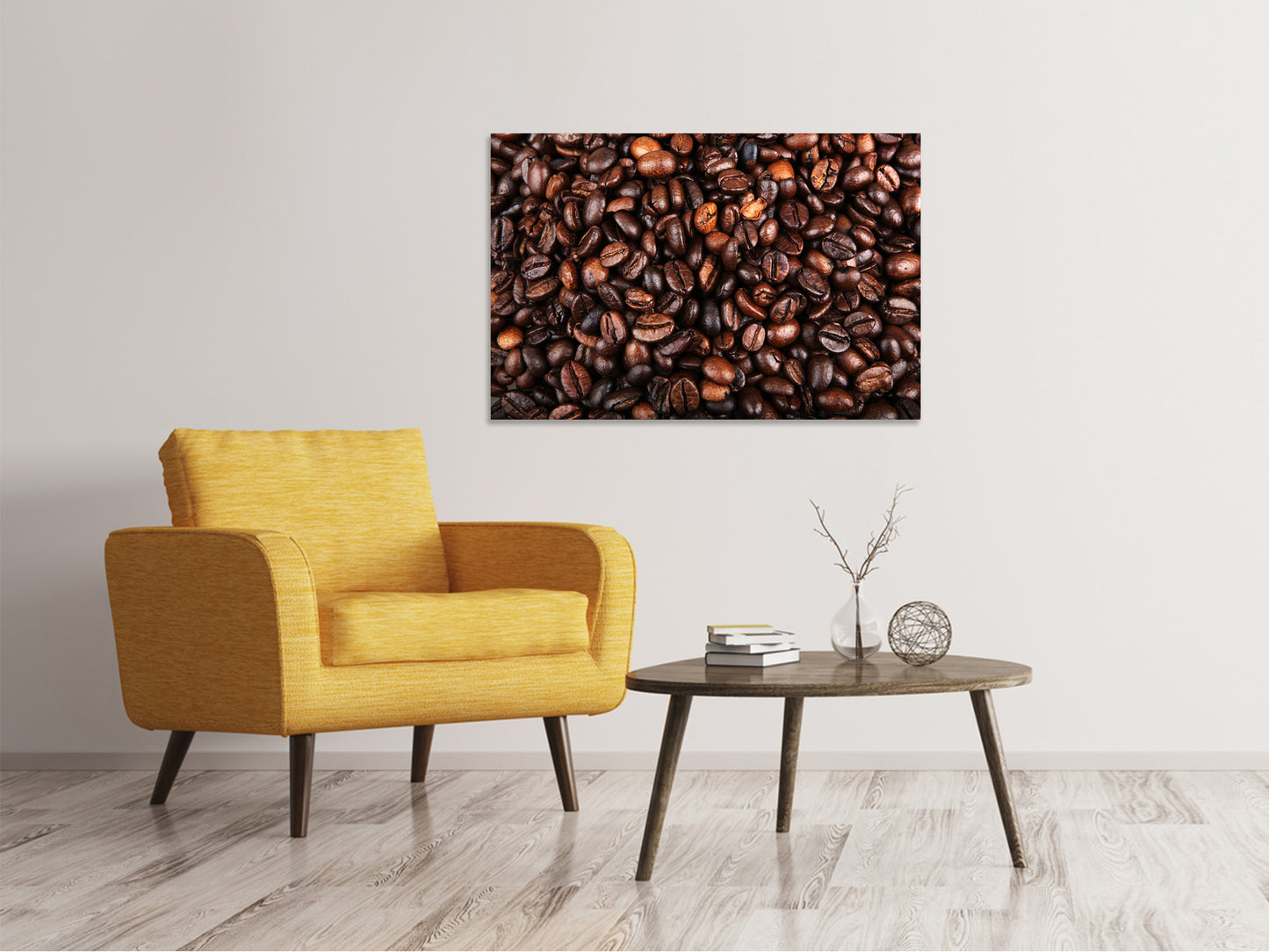 Leinwandbild Kaffeebohnen in XXL