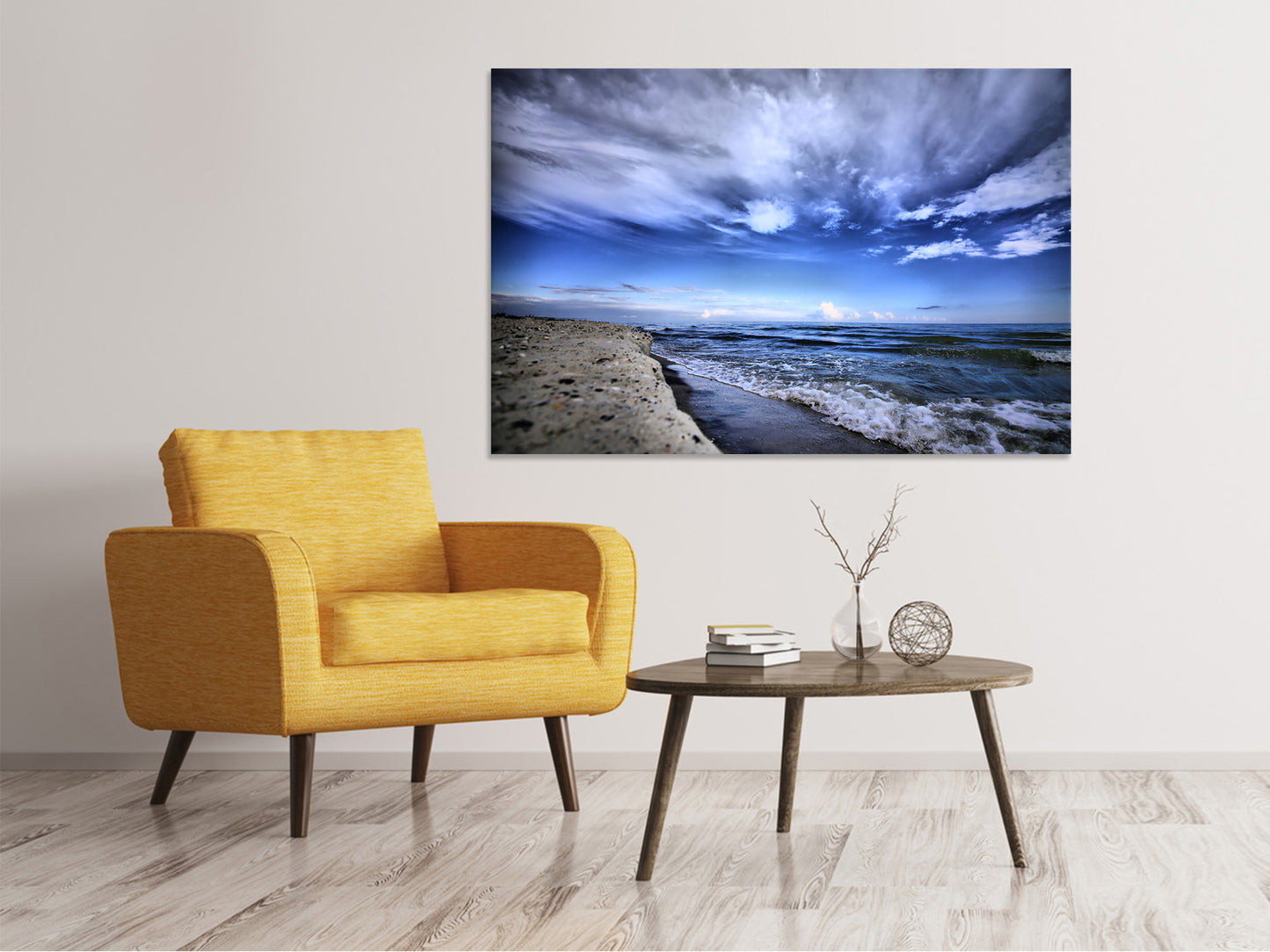 Leinwandbild Strandwellen