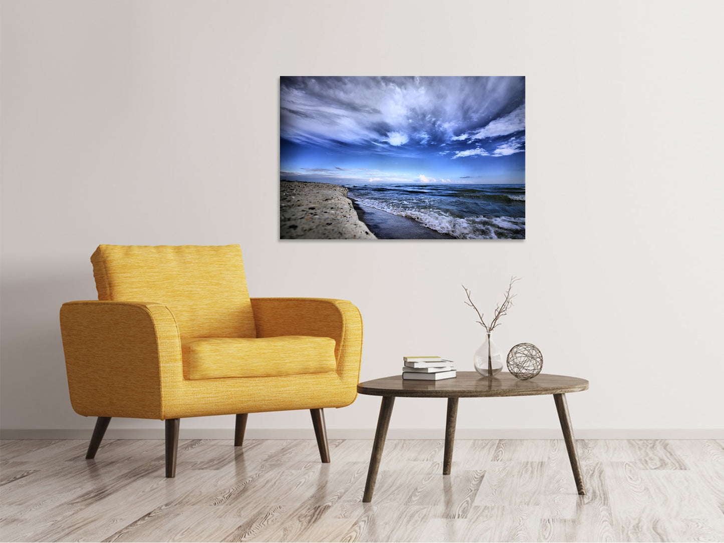Leinwandbild Strandwellen