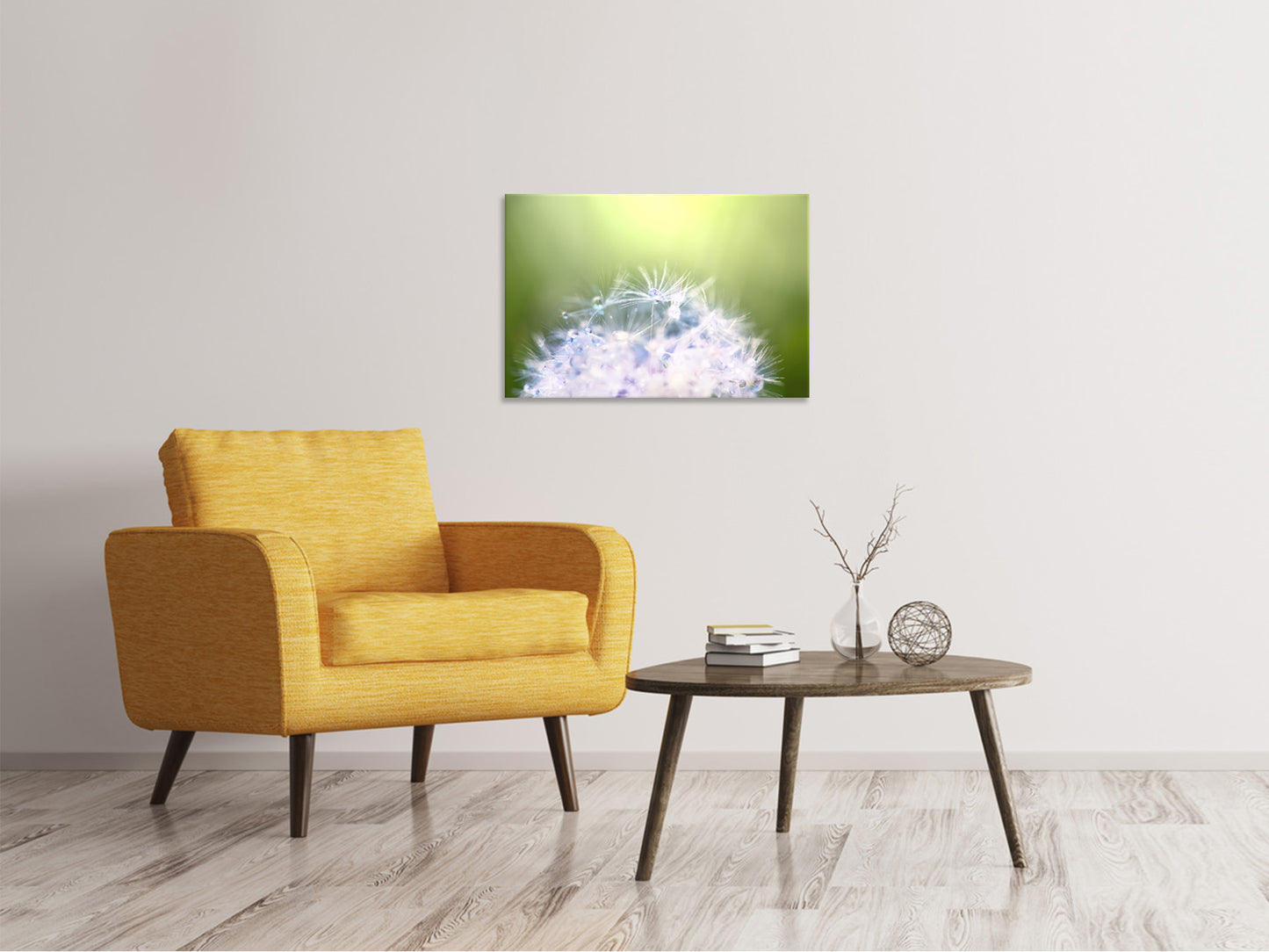 Leinwandbild Pusteblume XL im Morgentau