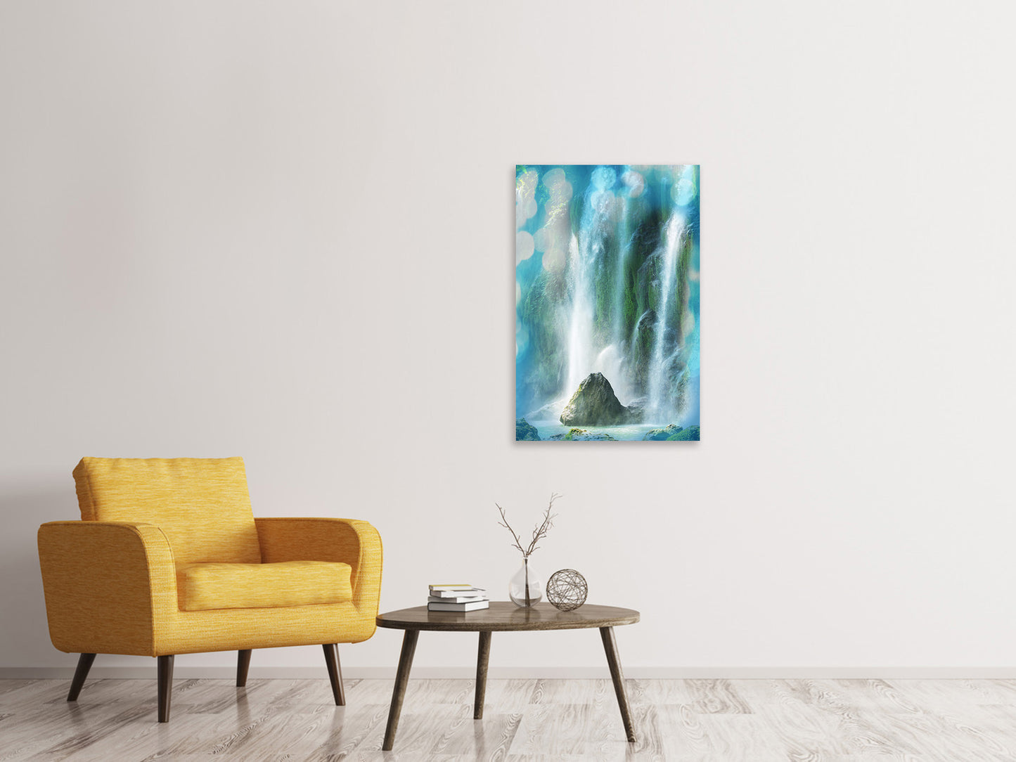 Leinwandbild Im Wasserfall
