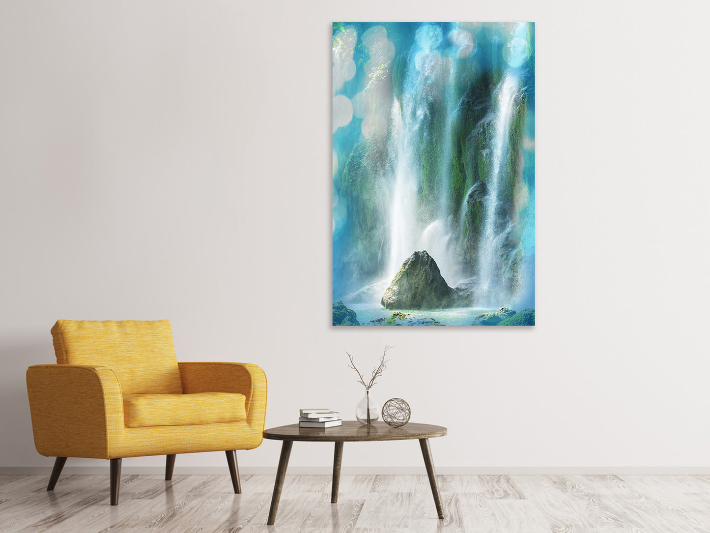 Leinwandbild Im Wasserfall