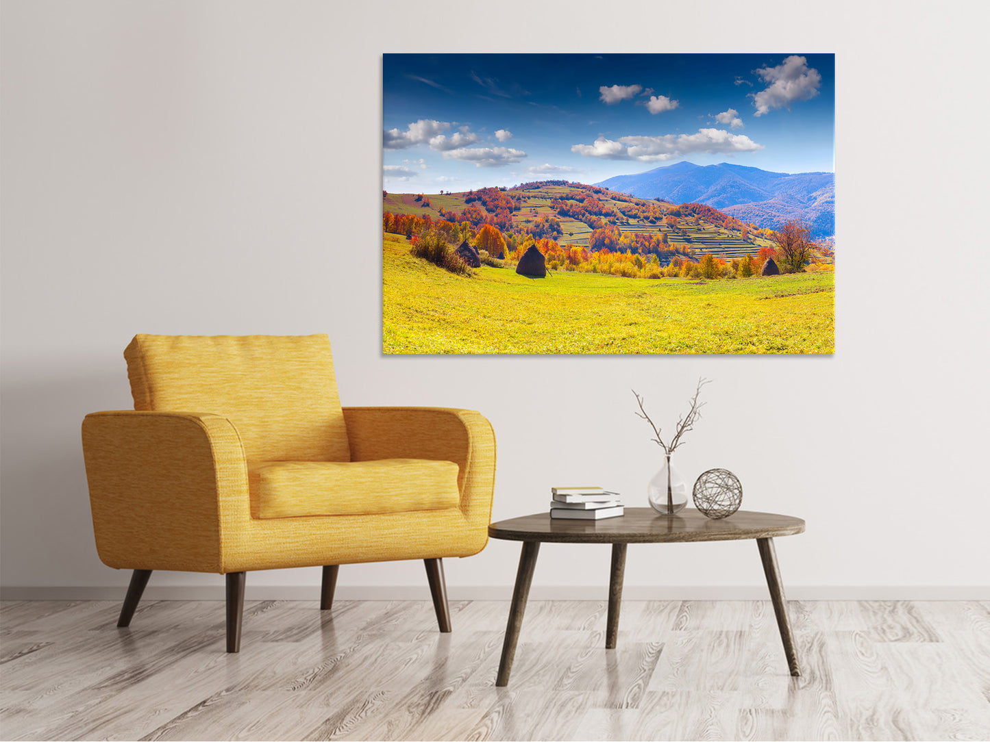 Leinwandbild Herbstliche Berglandschaft