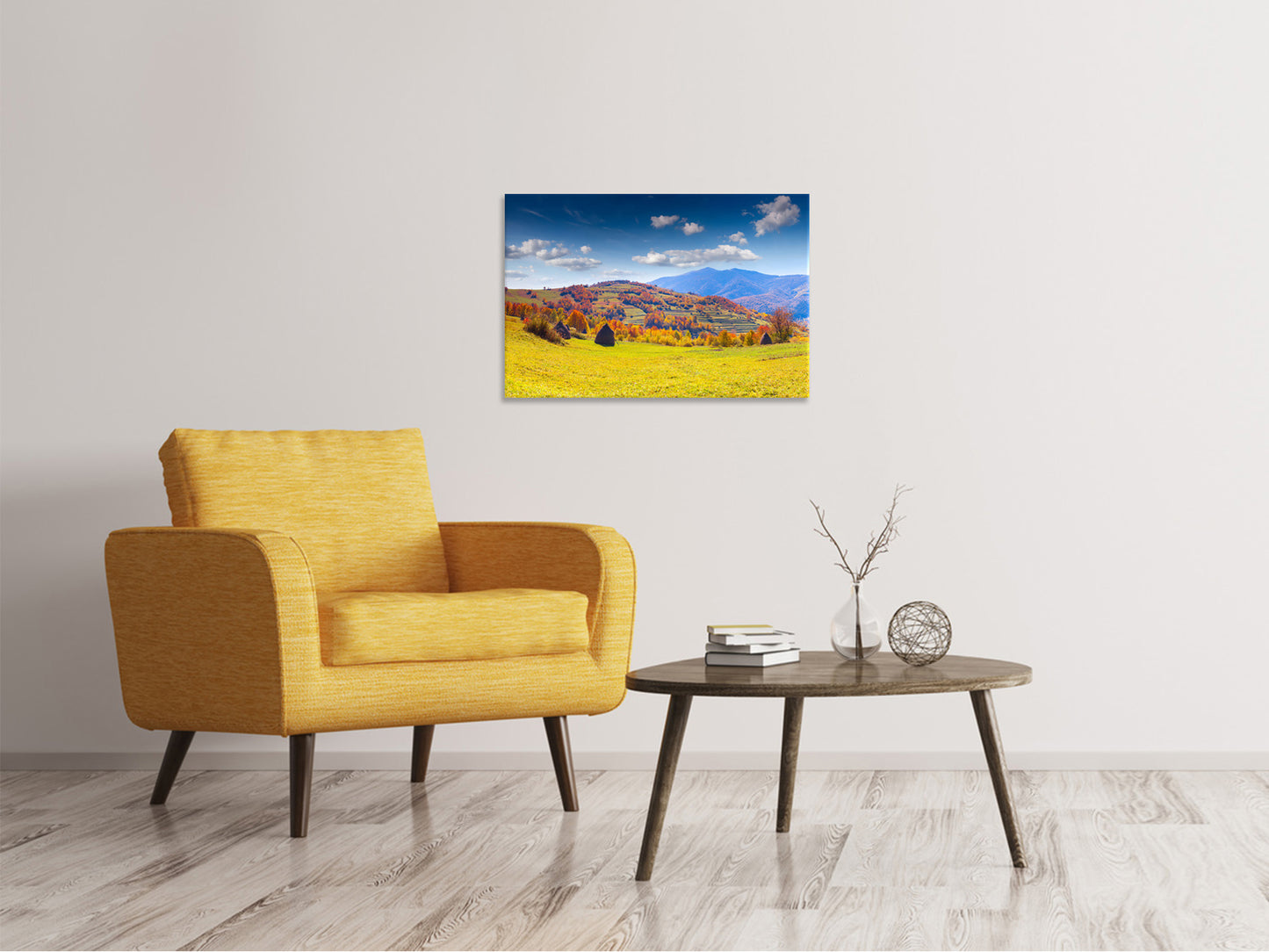 Leinwandbild Herbstliche Berglandschaft