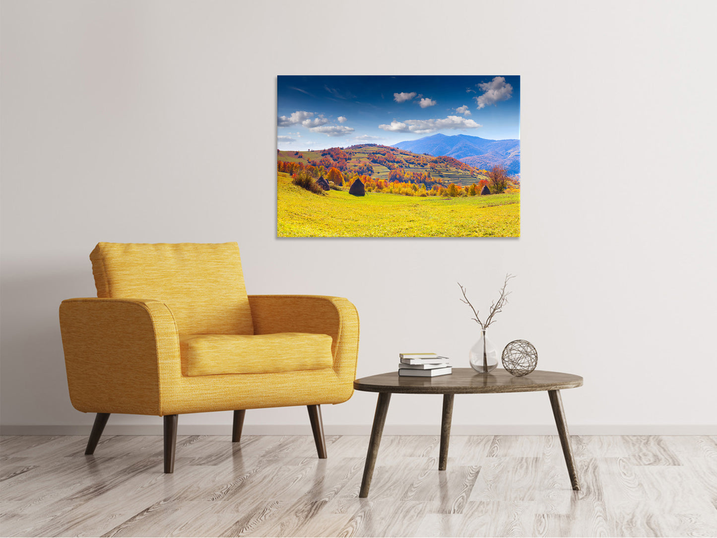 Leinwandbild Herbstliche Berglandschaft