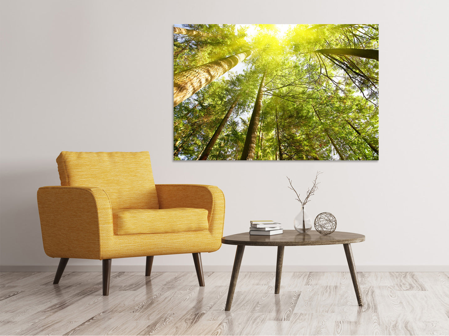 Leinwandbild Baumkronen in der Sonne