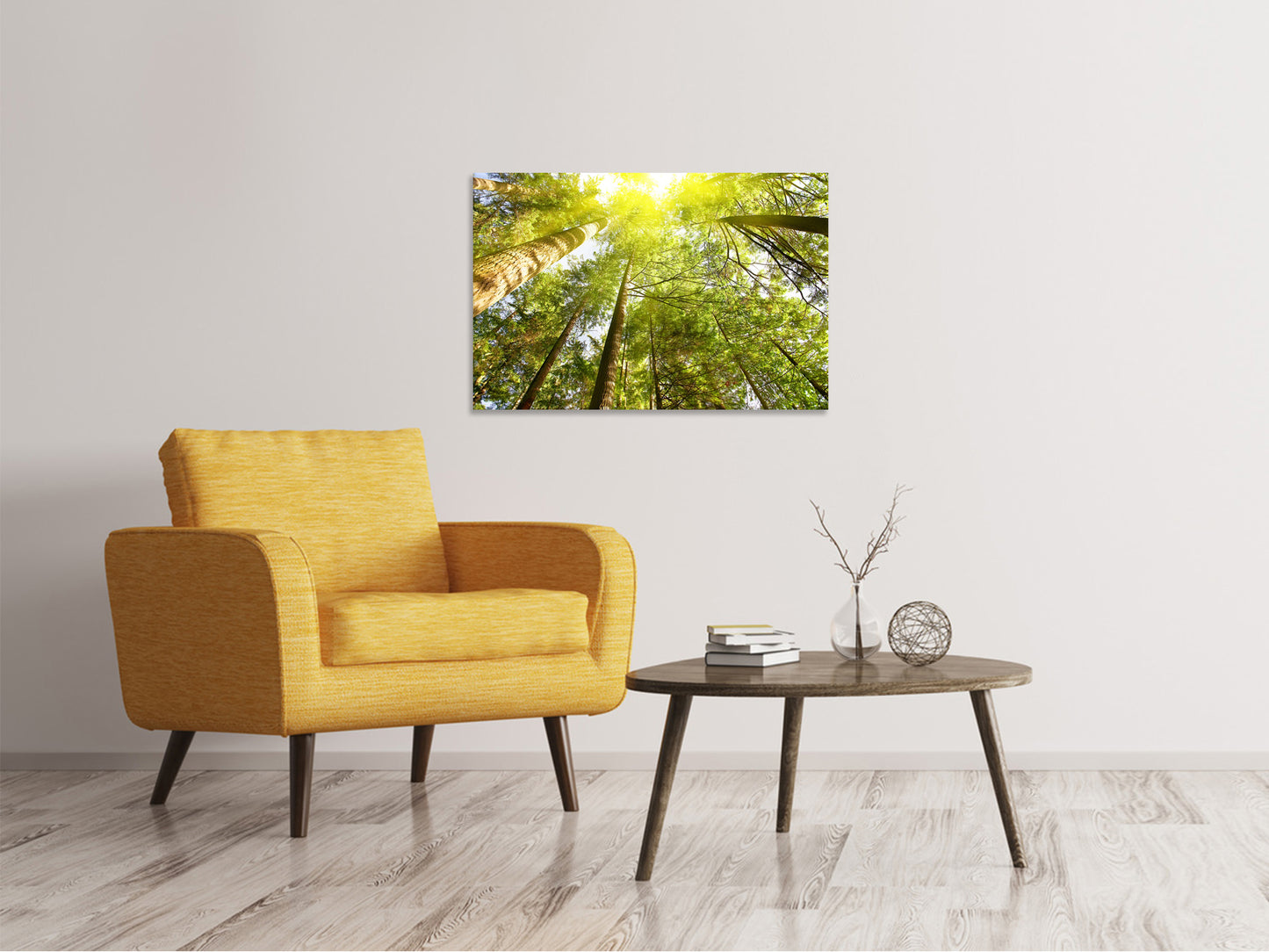 Leinwandbild Baumkronen in der Sonne