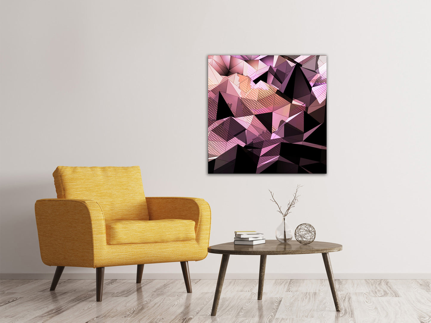 Leinwandbild 3D-Kristallstruktur