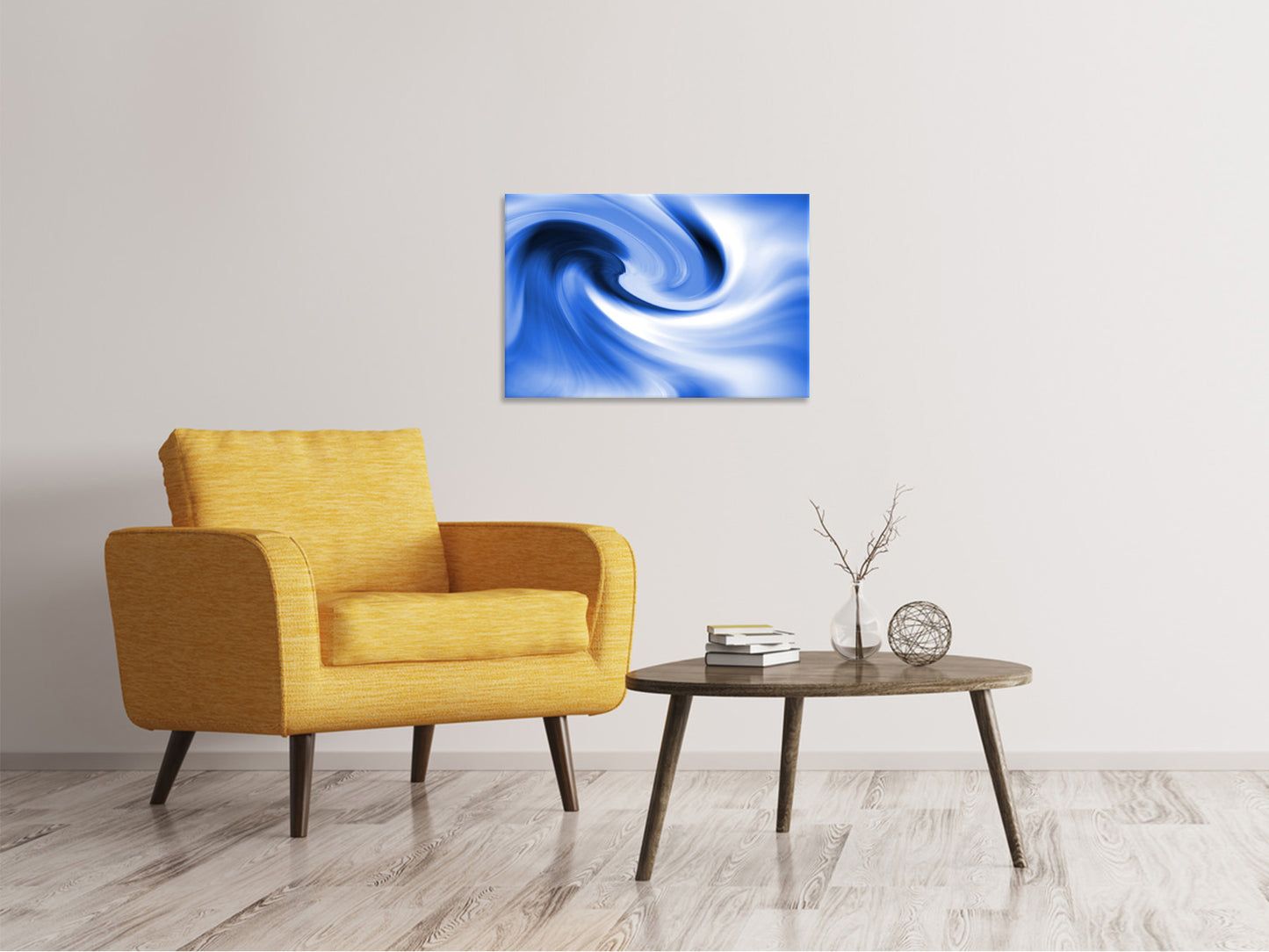 Leinwandbild Abstrakte blaue Welle
