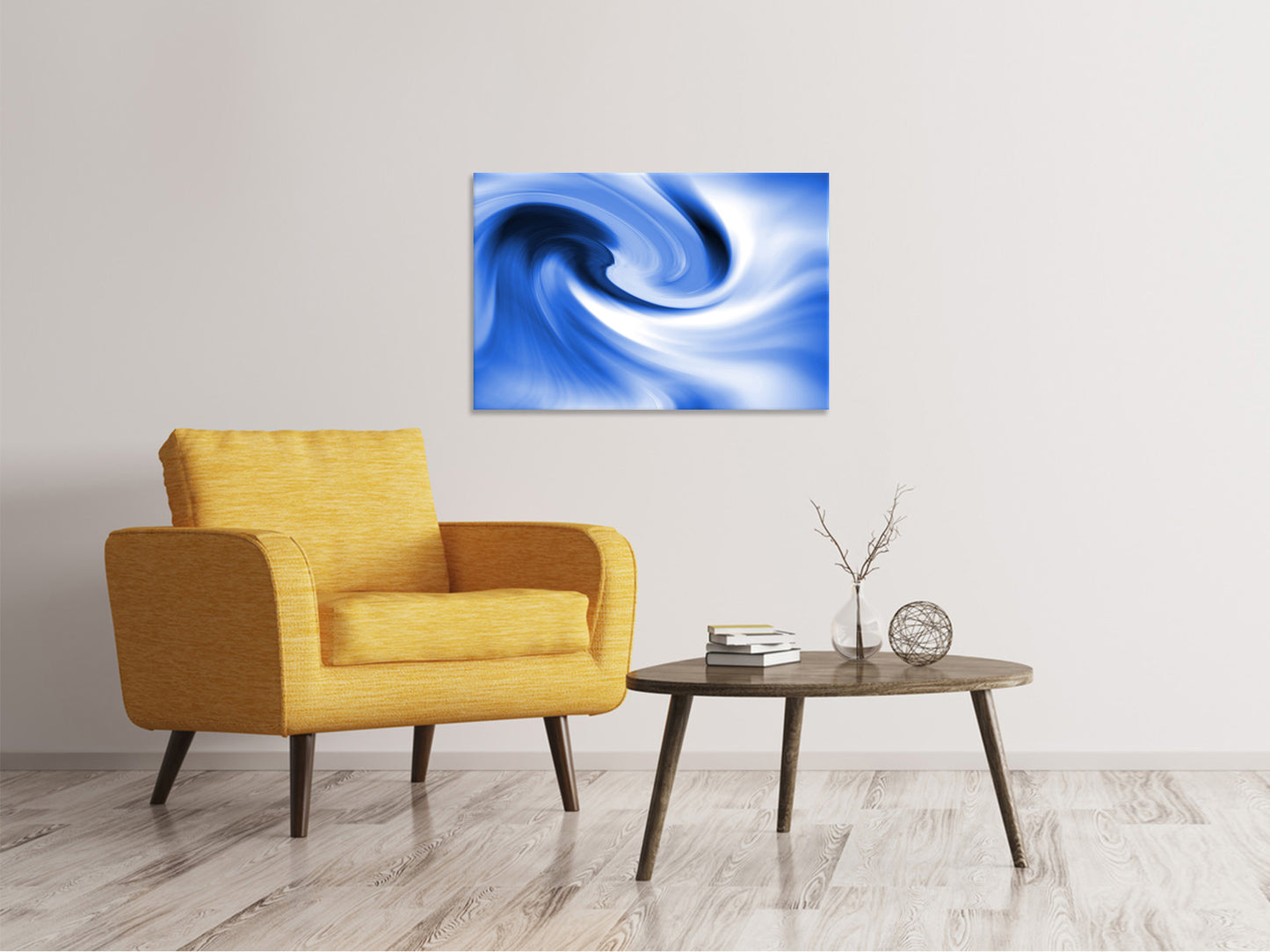 Leinwandbild Abstrakte blaue Welle
