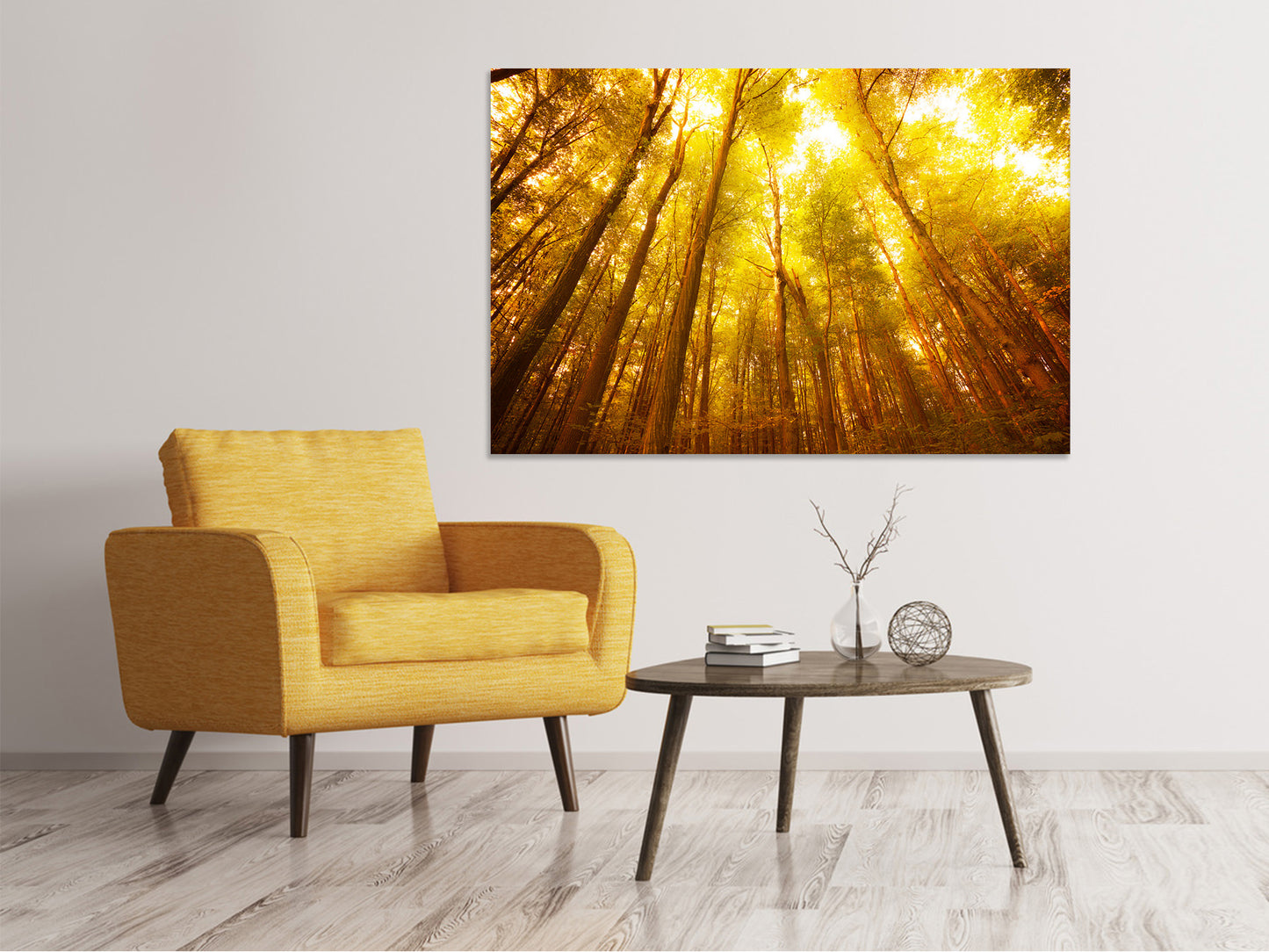 Leinwandbild Herbstwald