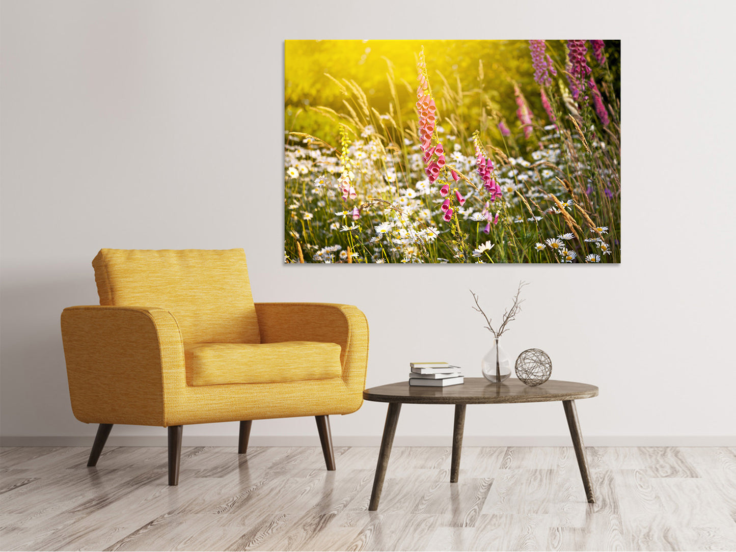 Leinwandbild Sommerliche Blumenwiese