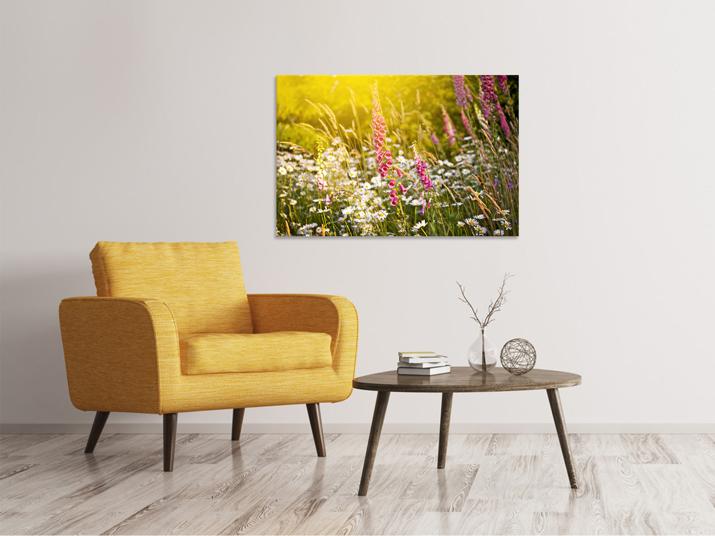 Leinwandbild Sommerliche Blumenwiese